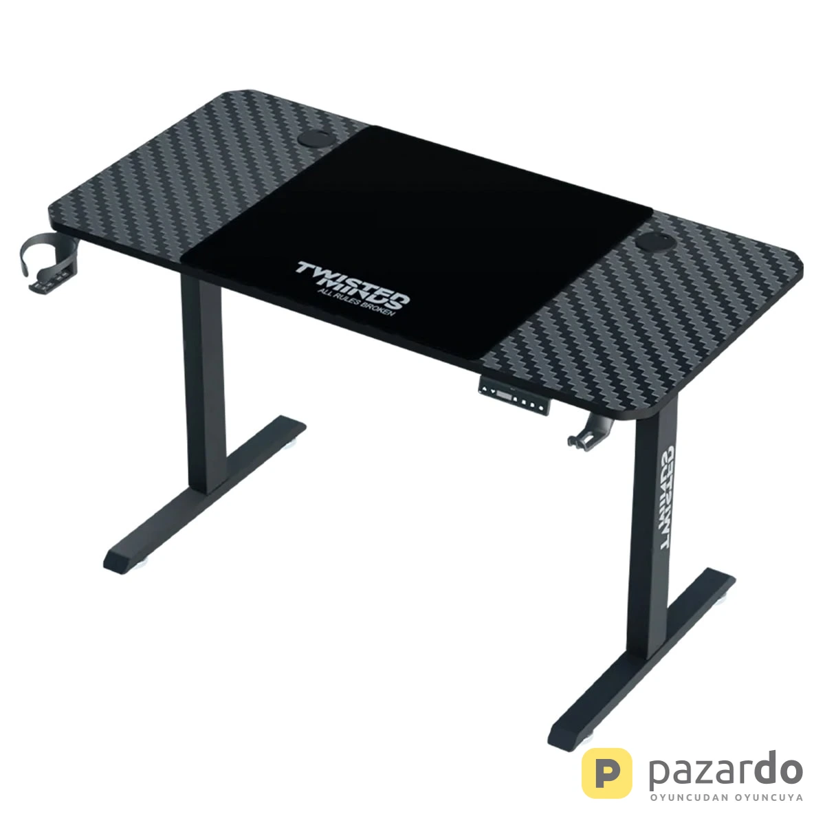 Twisted Minds TM-PARADOX120-B Elektrikli Yükseklik Ayarlı 120×60 Siyah Oyuncu Masası