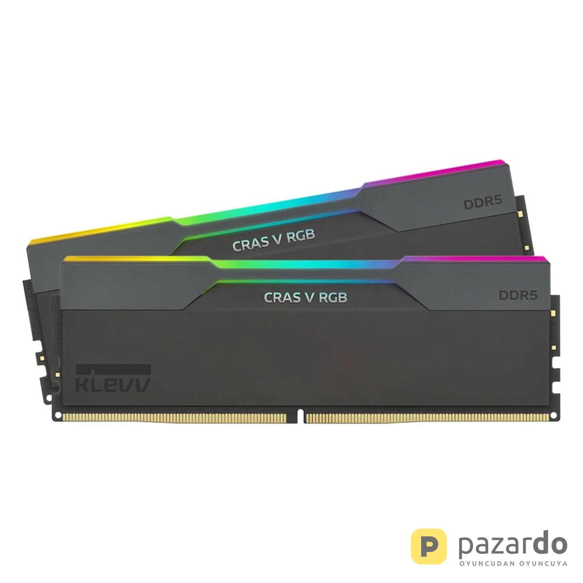 KLEVV CRAS V RGB 48GB (2x24GB) 6000MHz CL30 INTEL XMP 3.0 – AMD EXPO DDR5 Obsidian Black Ram (KD5KGUD80-60A300G)