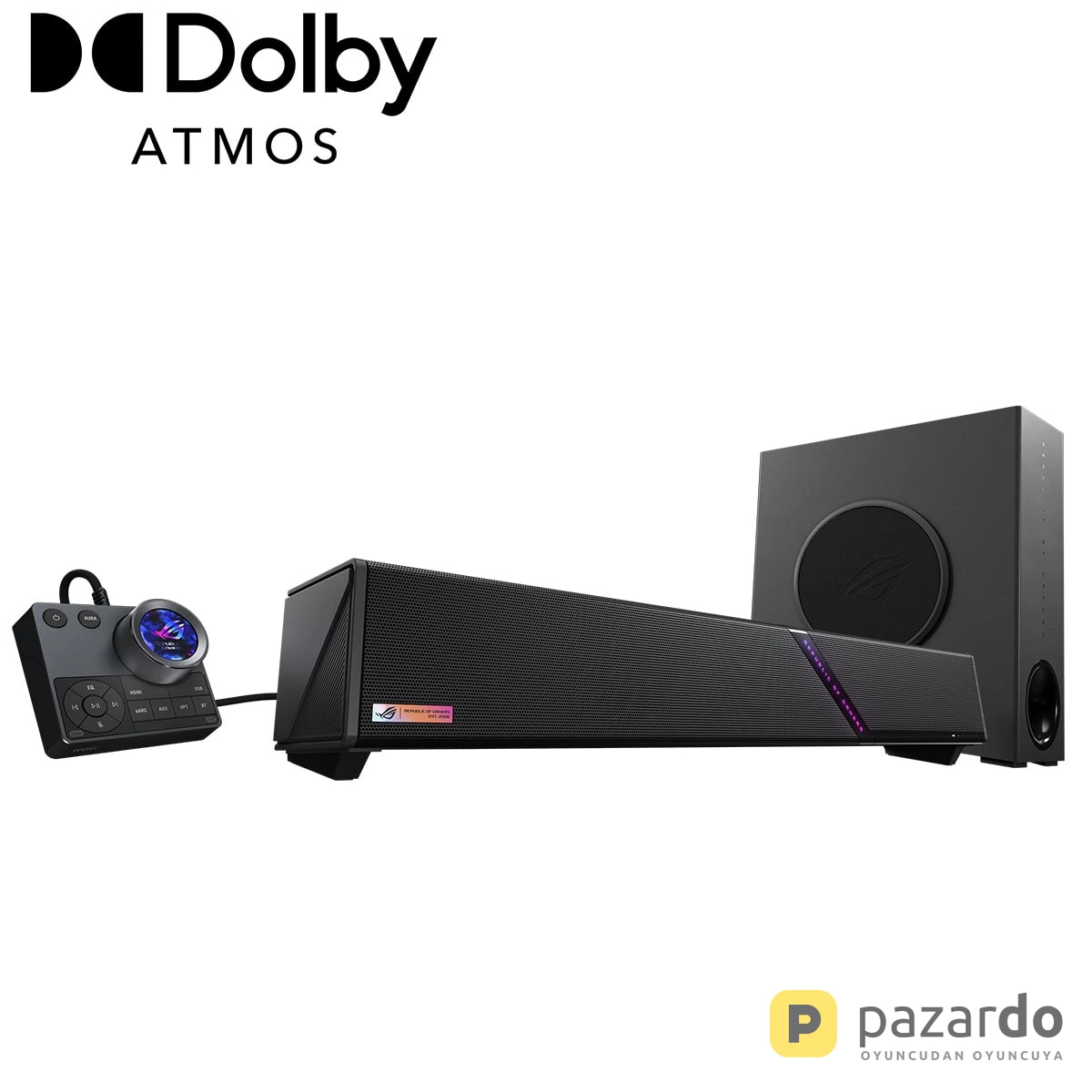 ASUS ROG Gjallar RGB 2.1.2 Surround Dolby Atmos Bluetooth Gaming Soundbar