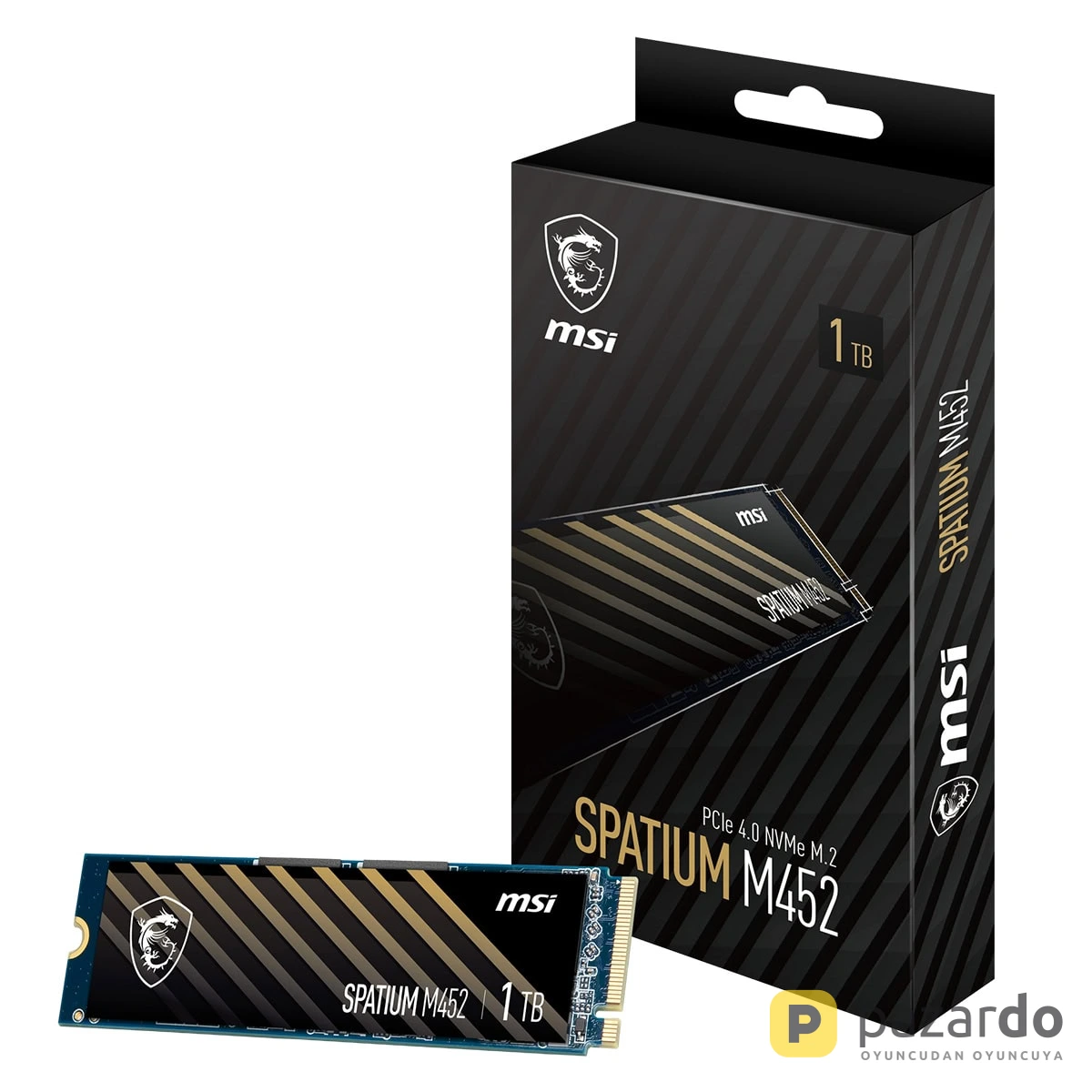 MSI SPATIUM M452 1TB NVMe PCIe Gen4 x4 Okuma 3600MB – Yazma 3100MB M.2 SSD